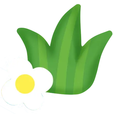 трава и цветок