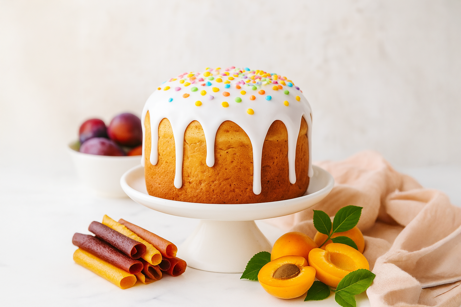 Пасхальный кекс с пастилками