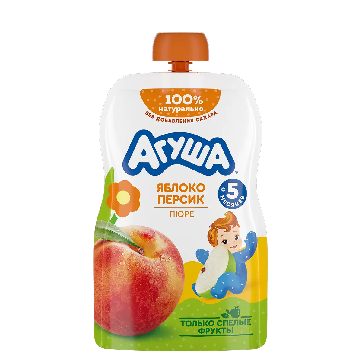 Фруктовое пюре Яблоко-персик