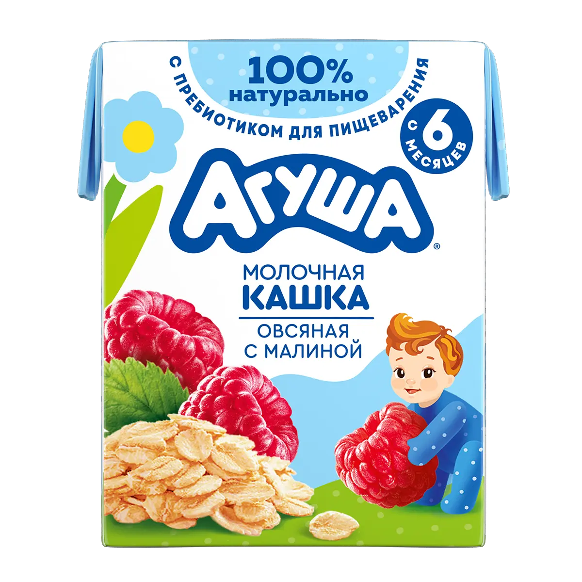 Кашка молочно-овсяная «Вставай-ка» Малина