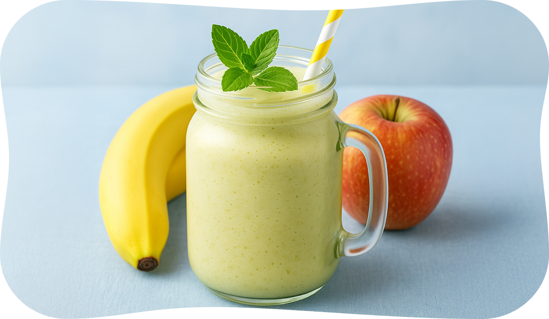 Смузи с яблоком и бананом