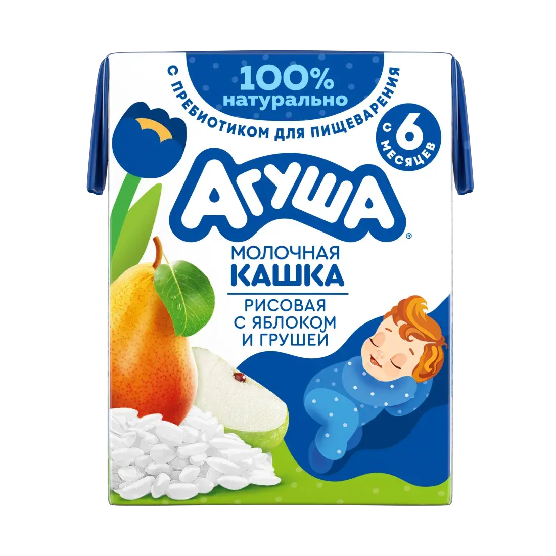 Кашка молочно-рисовая «Засыпай-ка» яблоко-груша