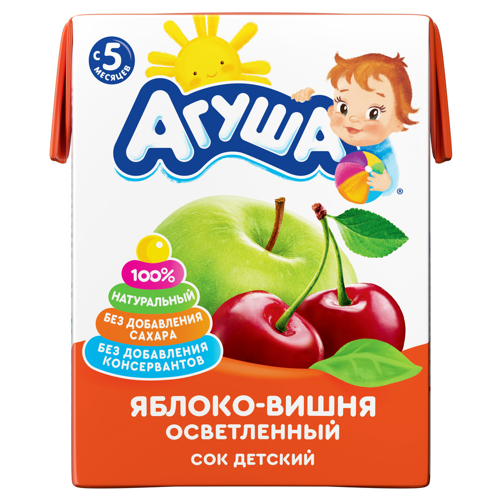 Сок Яблоко-вишня осветленный
