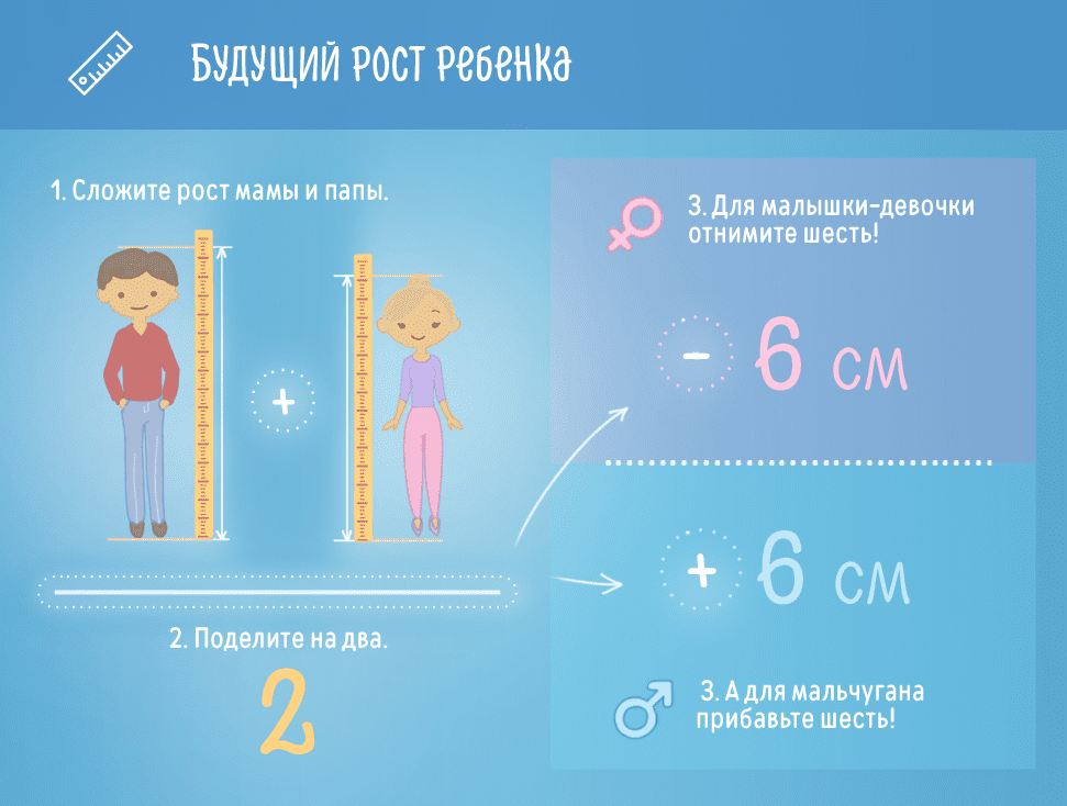 Как посчитать будущий рост ребёнка?