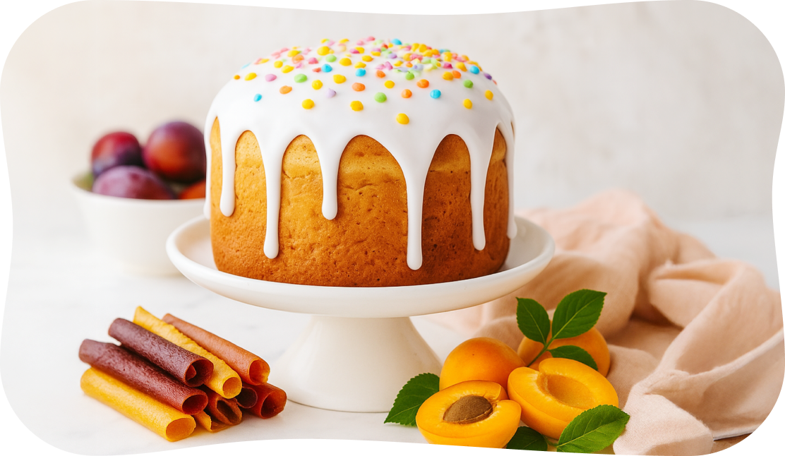 Пасхальный кекс с пастилками