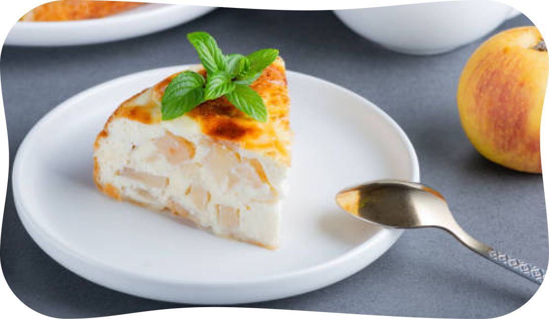 Запеканка с яблоками и творогом