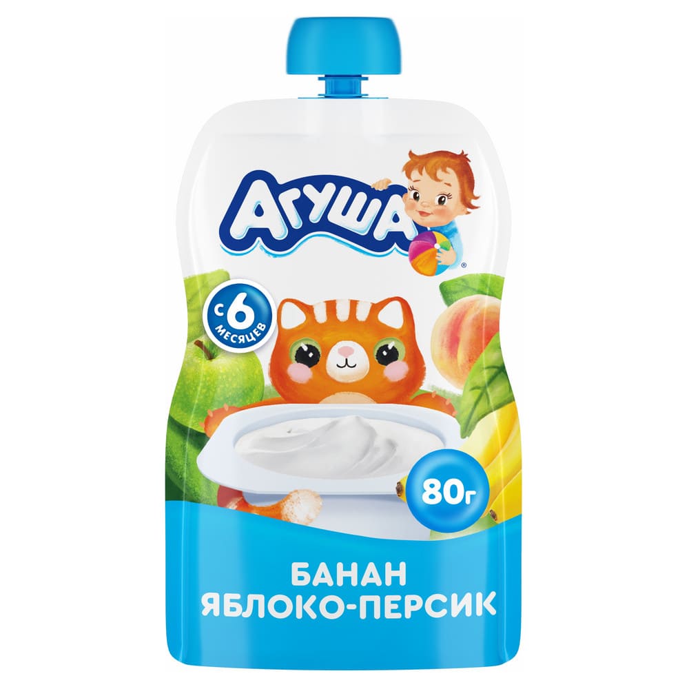 Творог Банан-яблоко-персик