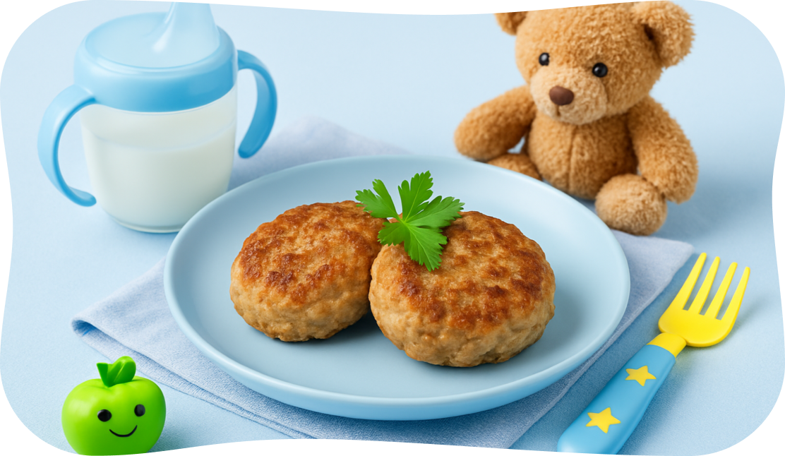 Котлетки с мясным пюре