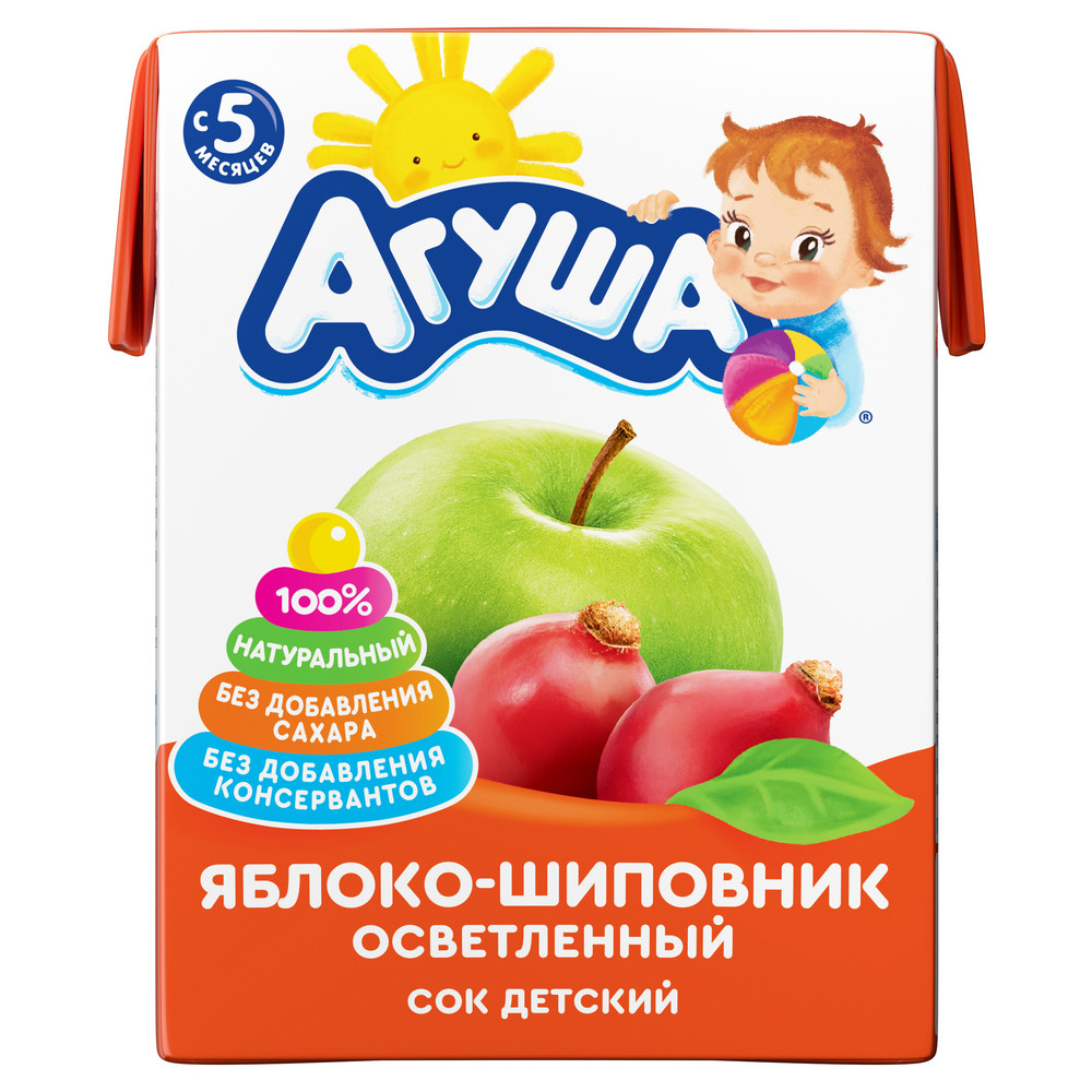 Сок Яблоко-шиповник осветленный