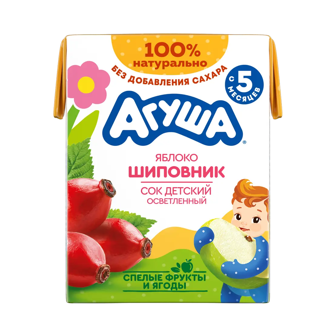 Сок Яблоко-шиповник осветленный